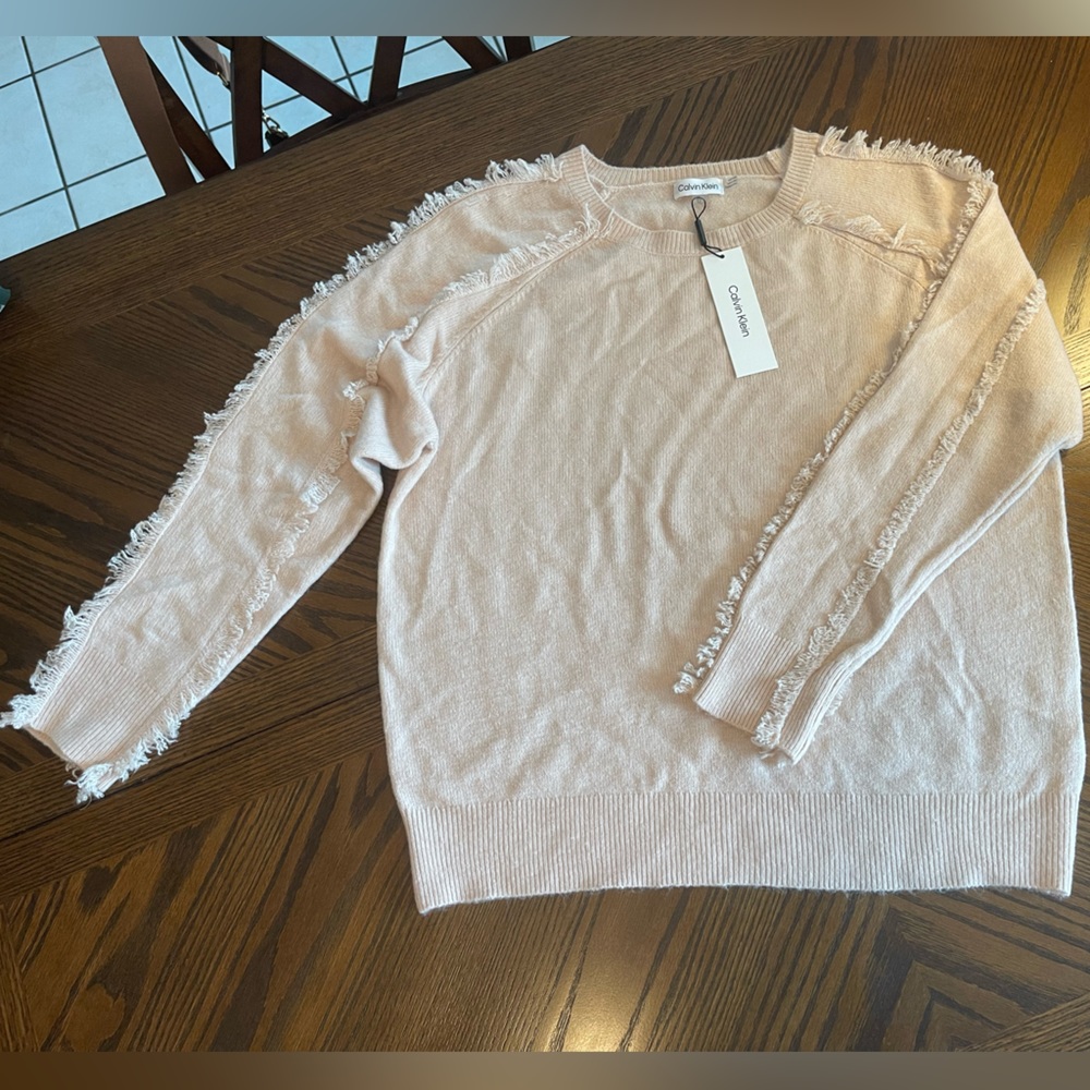 CALVIN KLEIN pink sweater, size: XL